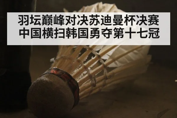 羽坛巅峰对决苏迪曼杯决赛中国横扫韩国勇夺第十七冠